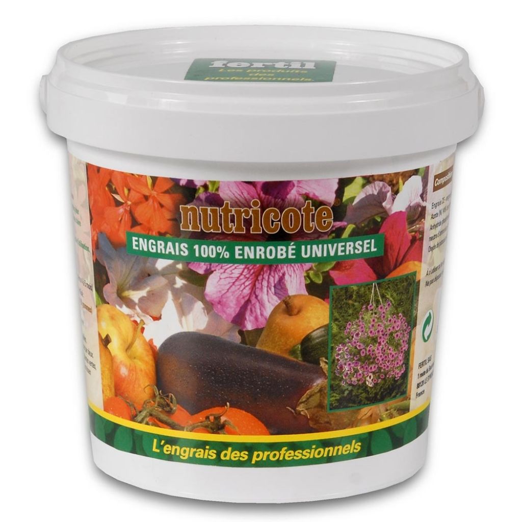  Engrais Enrobé Professionnel Nutricote 13-11-11 Fertil En Seau De 1 Kg