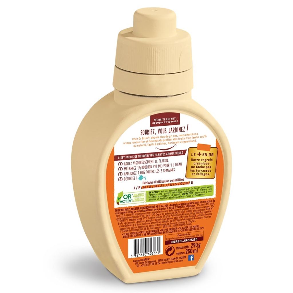  Engrais Liquide Aromatiques Or Brun En Bidon De 250 Ml