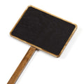  Etiquette à Planter Rectangulaire Bois Lasuré Et Ardoise 7 X 5 Cm - Hauteur : 27,5 Cm - Sachet De 5