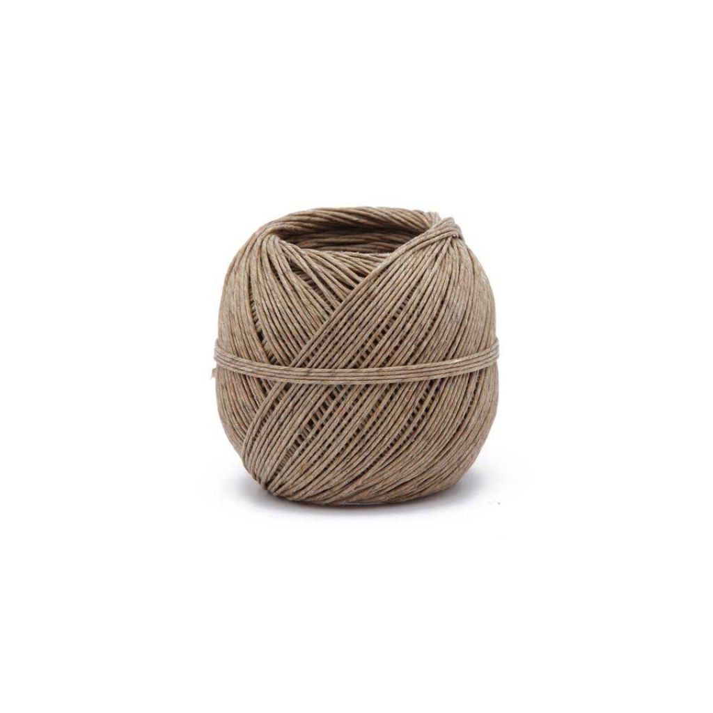  Ficelle En Lin Ecru + Fil De Fer La Cordeline - Pelote 100g Ø1.5mm ±60m
