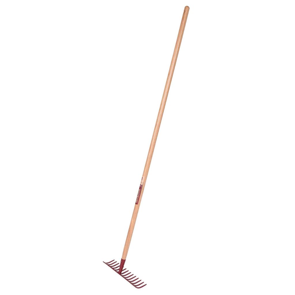  Râteau Forgé 14 Dents Courbes Terracotta Manche Bois Pomme Leborgne