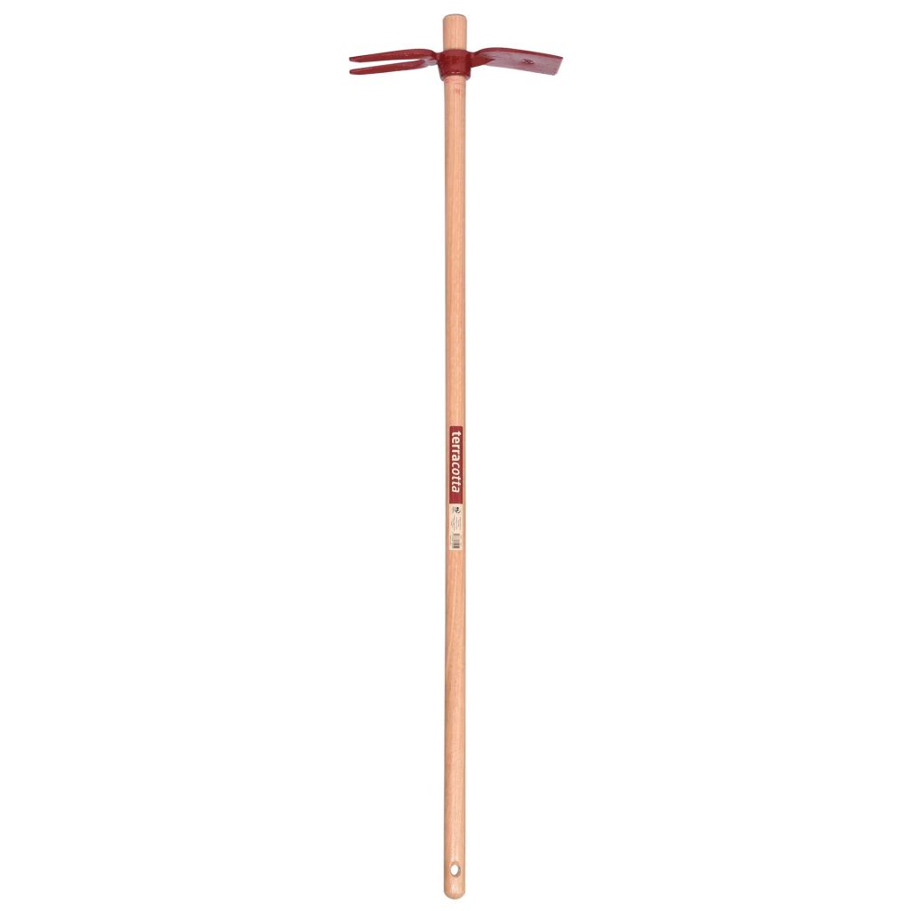  Serfouette Panne Et Fourche 26cm Terracotta Manche Bois Pomme Leborgne
