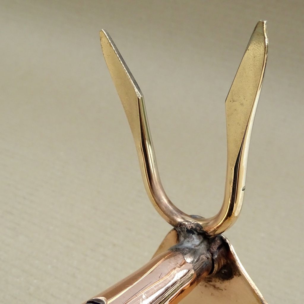  Serfouette Manche Long Panne Et Fourche En Cuivre Modèle Phoénix - Gamme PKS Bronze
