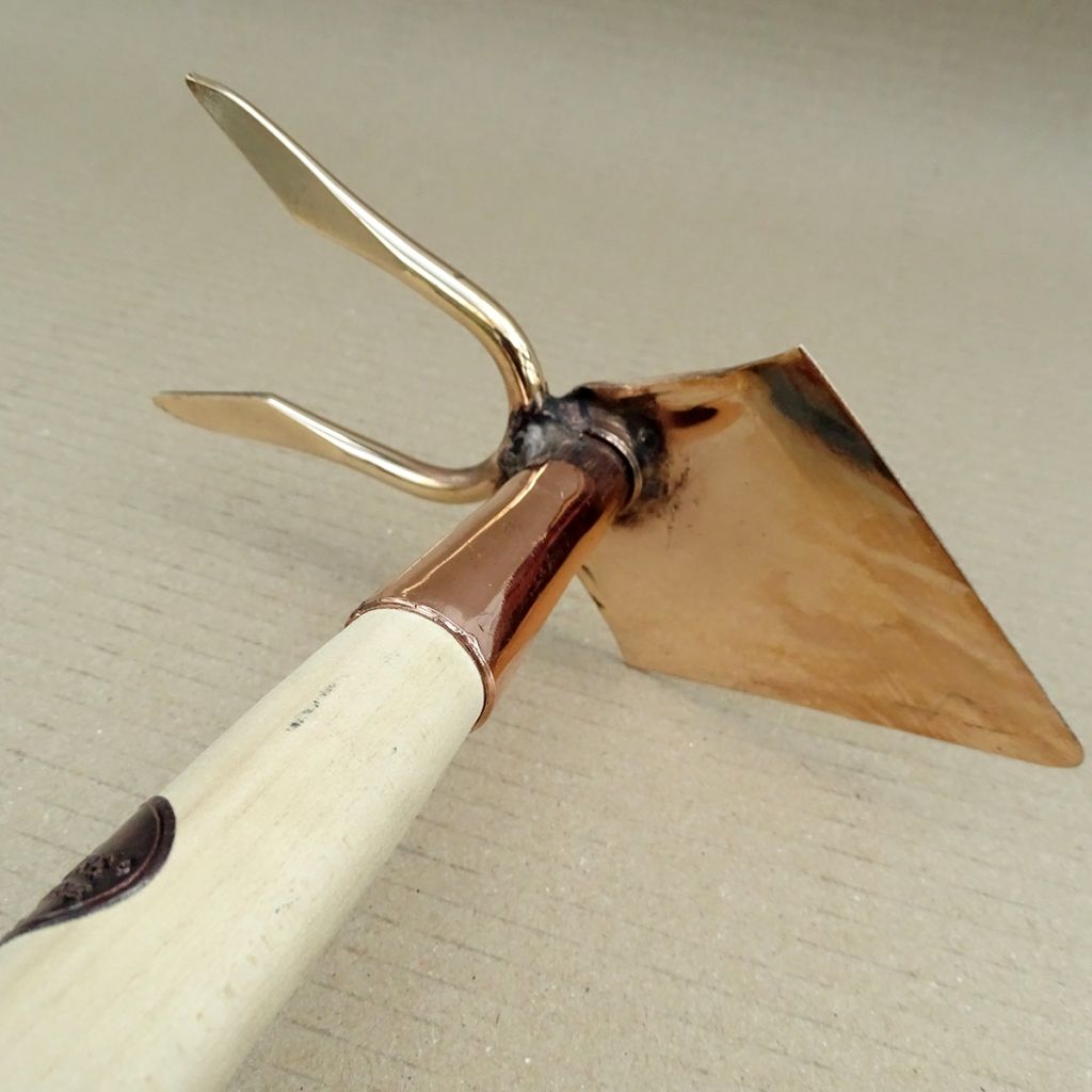  Serfouette Manche Long Panne Et Fourche En Cuivre Modèle Phoénix - Gamme PKS Bronze
