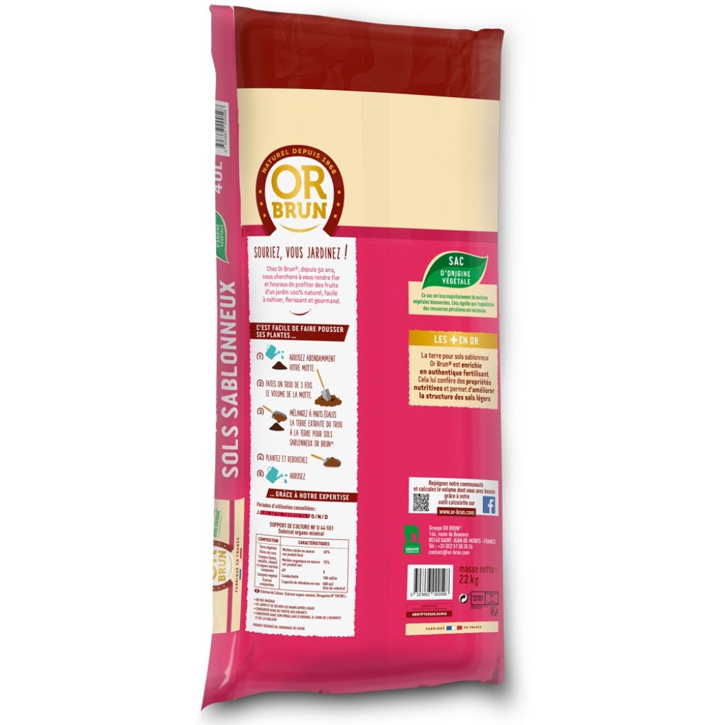  Terre Pour Sol Sablonneux Or Brun Sac De 20 L