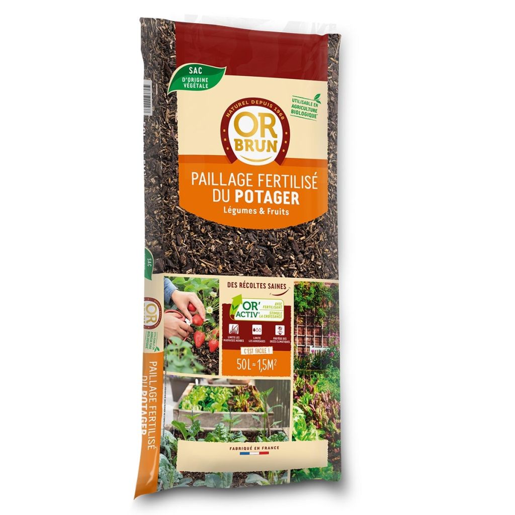  Paillage Fertilisé Du Potager 50 L Or Brun